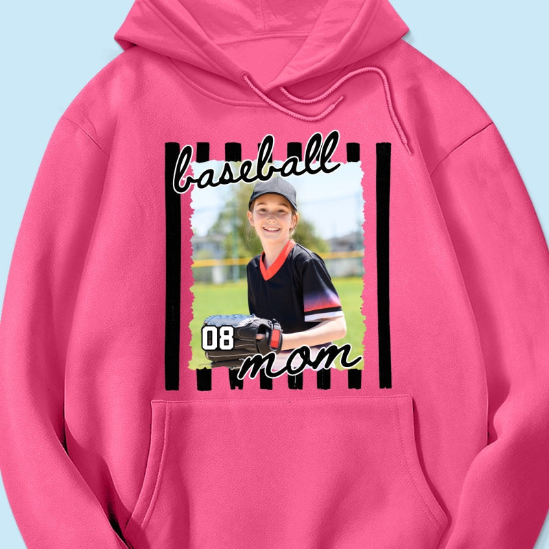 Baseball Mom Photo - Personalized Shirt - Mother's Day Gift for Mom, Wife