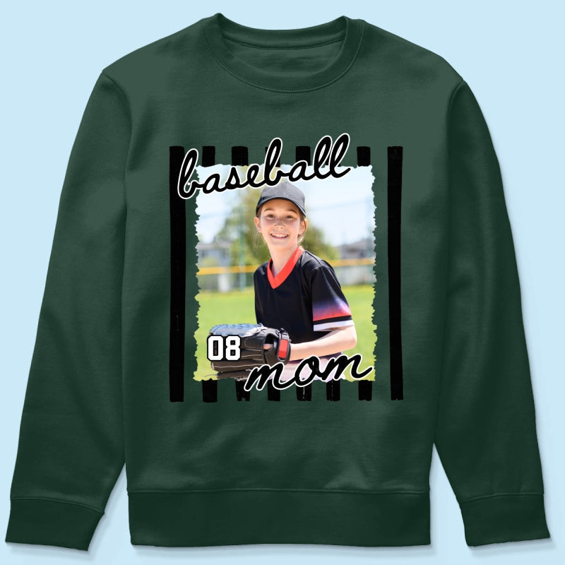 Baseball Mom Photo - Personalized Shirt - Mother's Day Gift for Mom, Wife