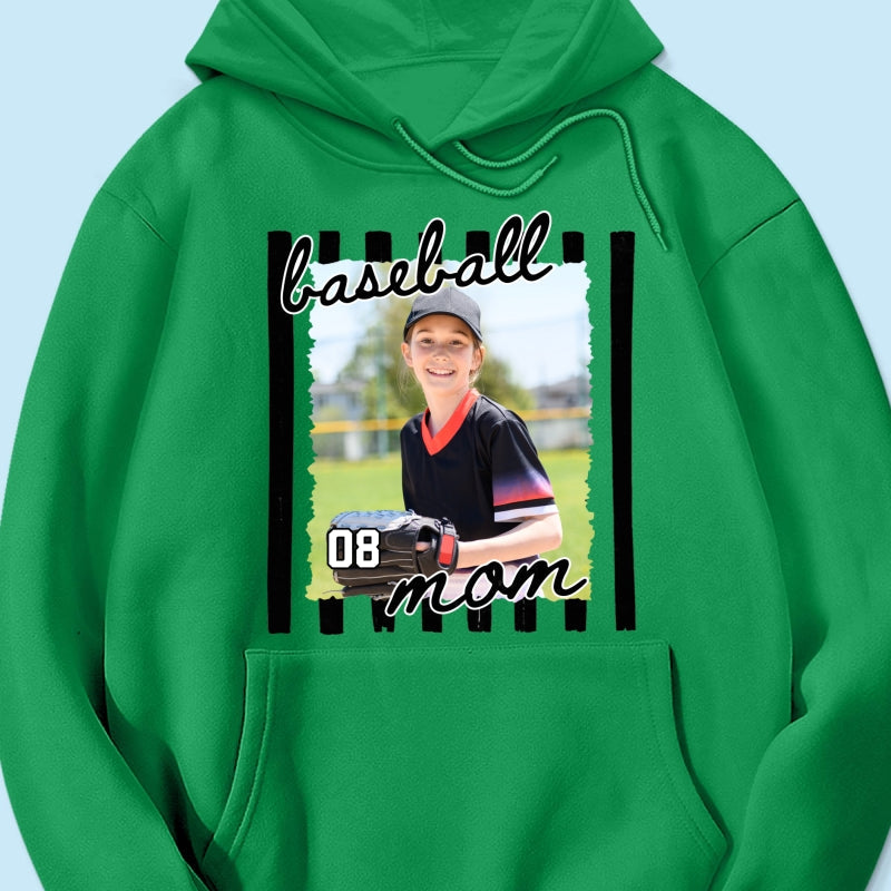 Baseball Mom Photo - Personalized Shirt - Mother's Day Gift for Mom, Wife