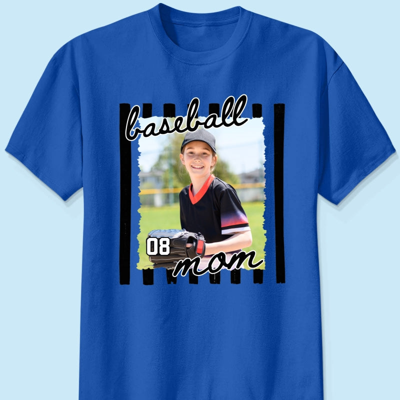 Baseball Mom Photo - Personalized Shirt - Mother's Day Gift for Mom, Wife