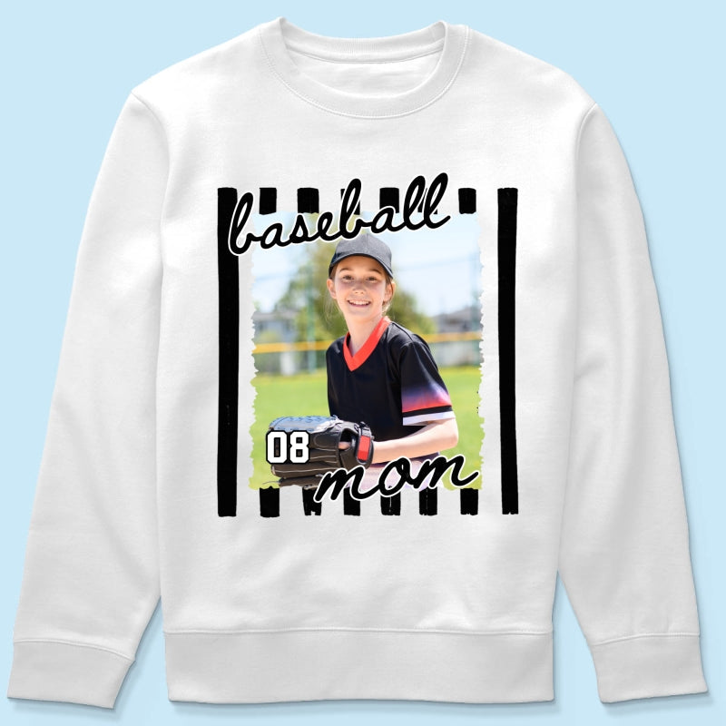 Baseball Mom Photo - Personalized Shirt - Mother's Day Gift for Mom, Wife