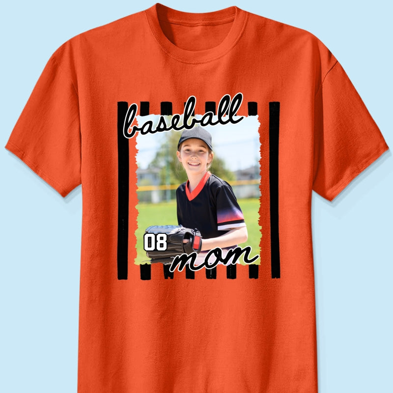 Baseball Mom Photo - Personalized Shirt - Mother's Day Gift for Mom, Wife
