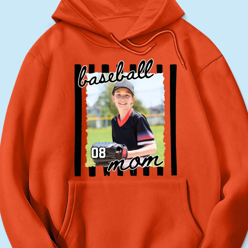 Baseball Mom Photo - Personalized Shirt - Mother's Day Gift for Mom, Wife