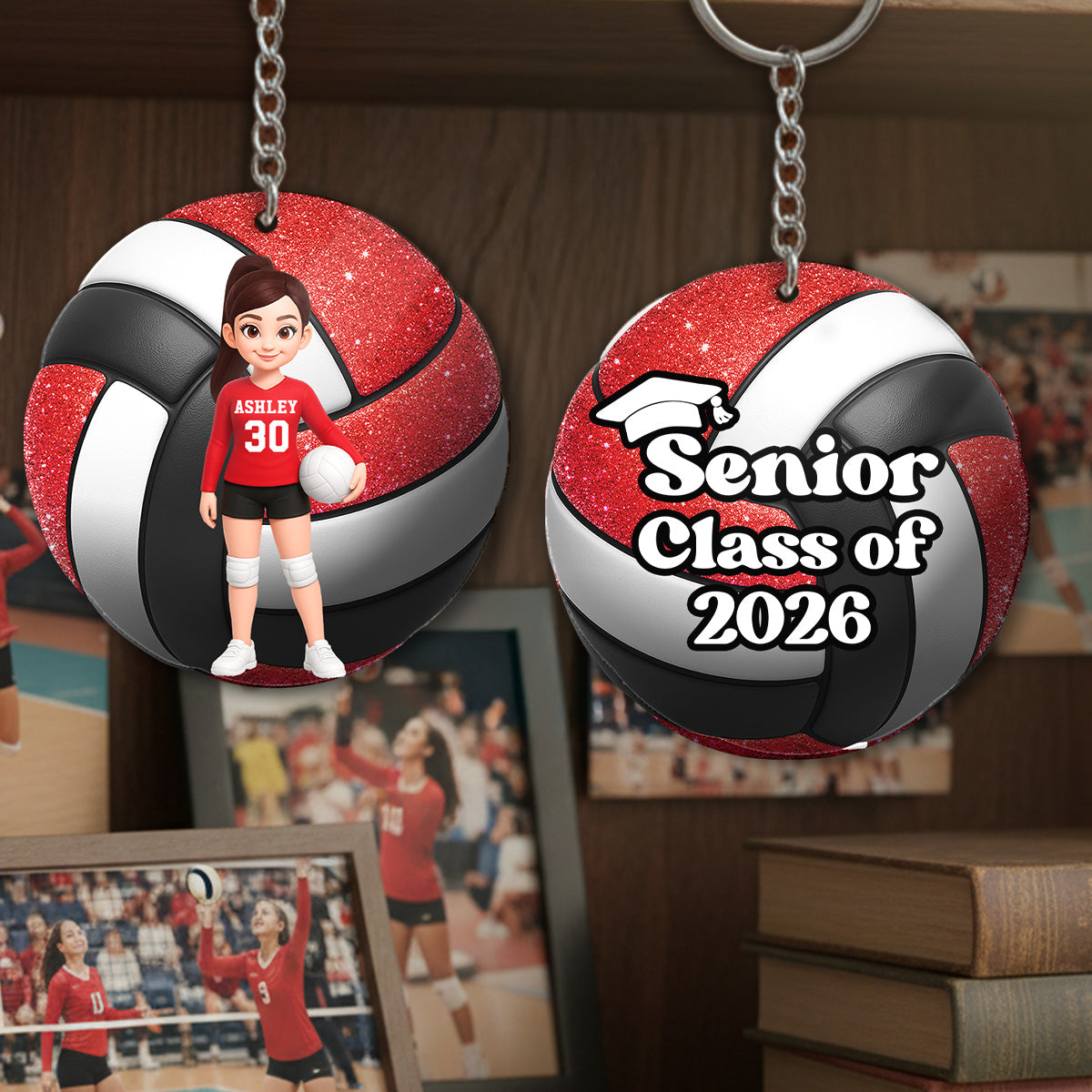 Volleyball Senior Keepsake - Personalized Acrylic Keychain - Graduation Gift For Daughter, Son Graduates, Class of 2026