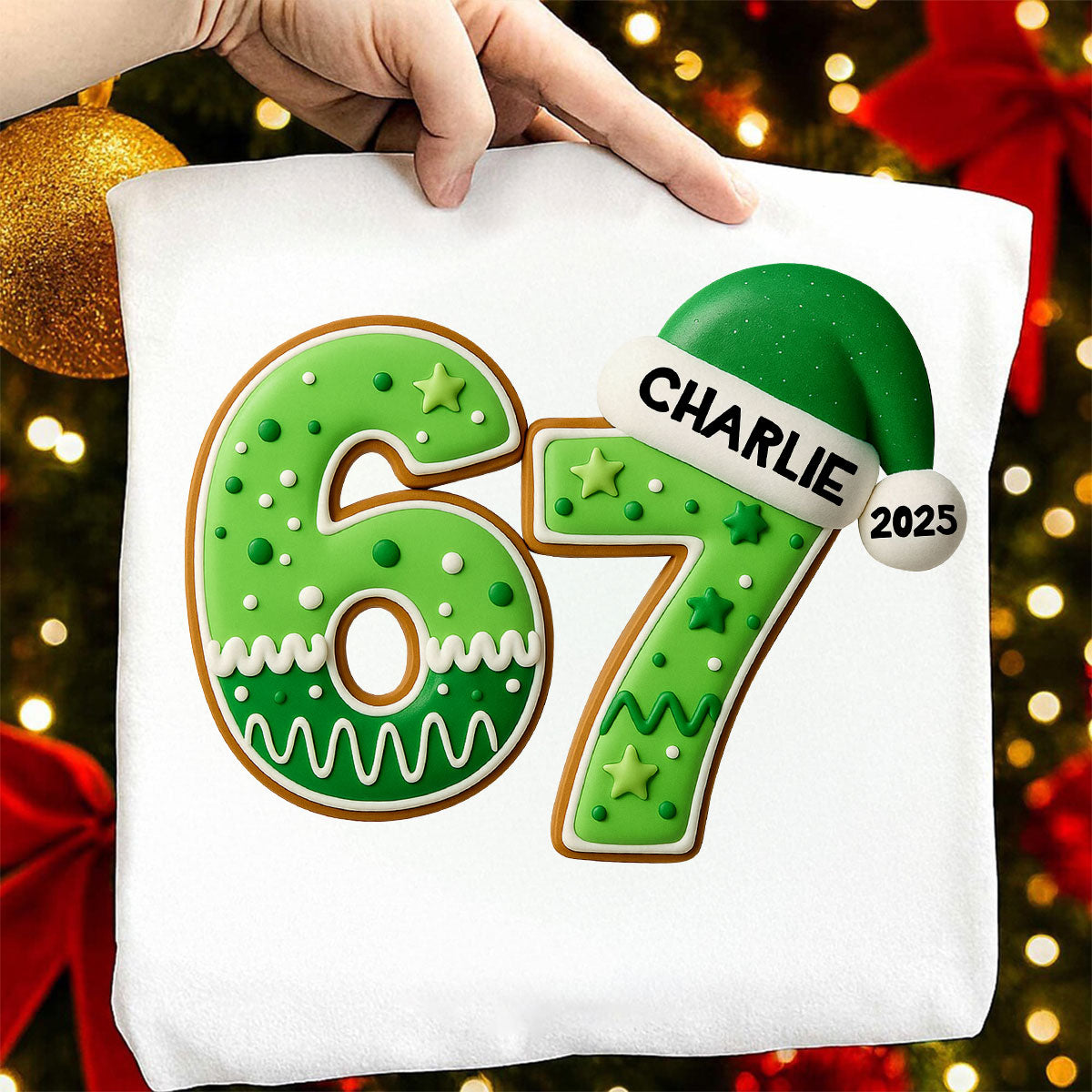 Custom Six Seven - Personalized Shirt - Teen Slang Funny Tree Decor, Funny Teen Grandkid Gift