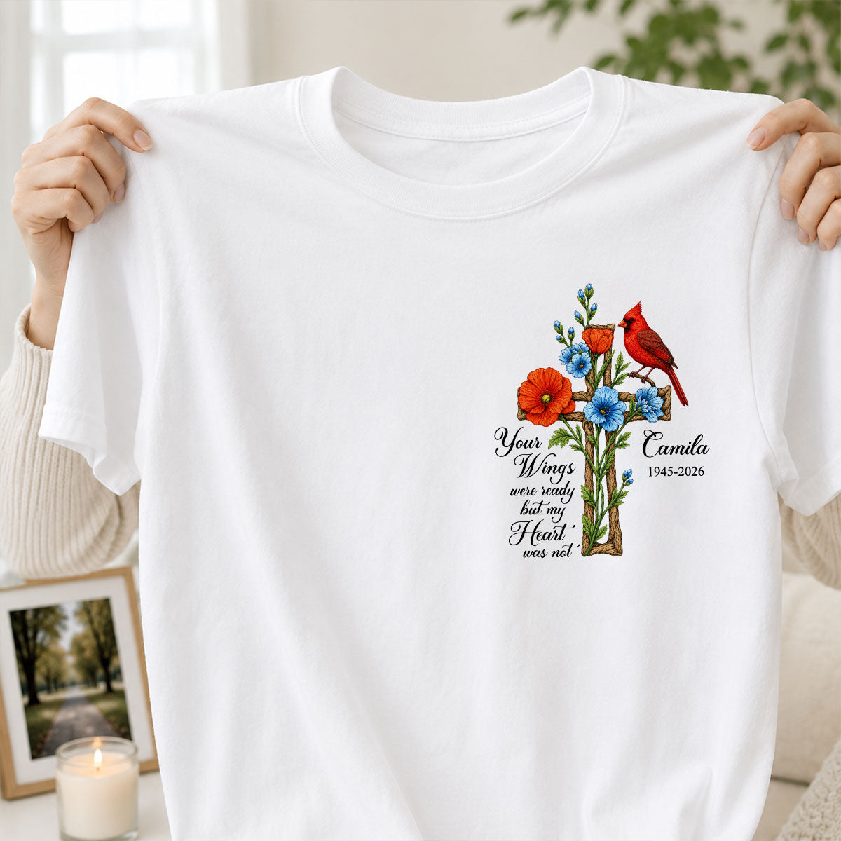 Memorial Cardinal Your Wings Were Ready - Personalized Shirt - Remembrance Gift