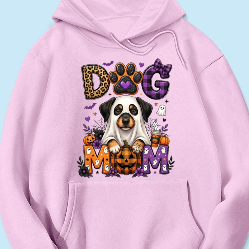 Halloween Dog Mom - Personalized Shirt - Custom Dog Photo, Fall Pumpkin Halloween Trendy Tee for Dog Moms