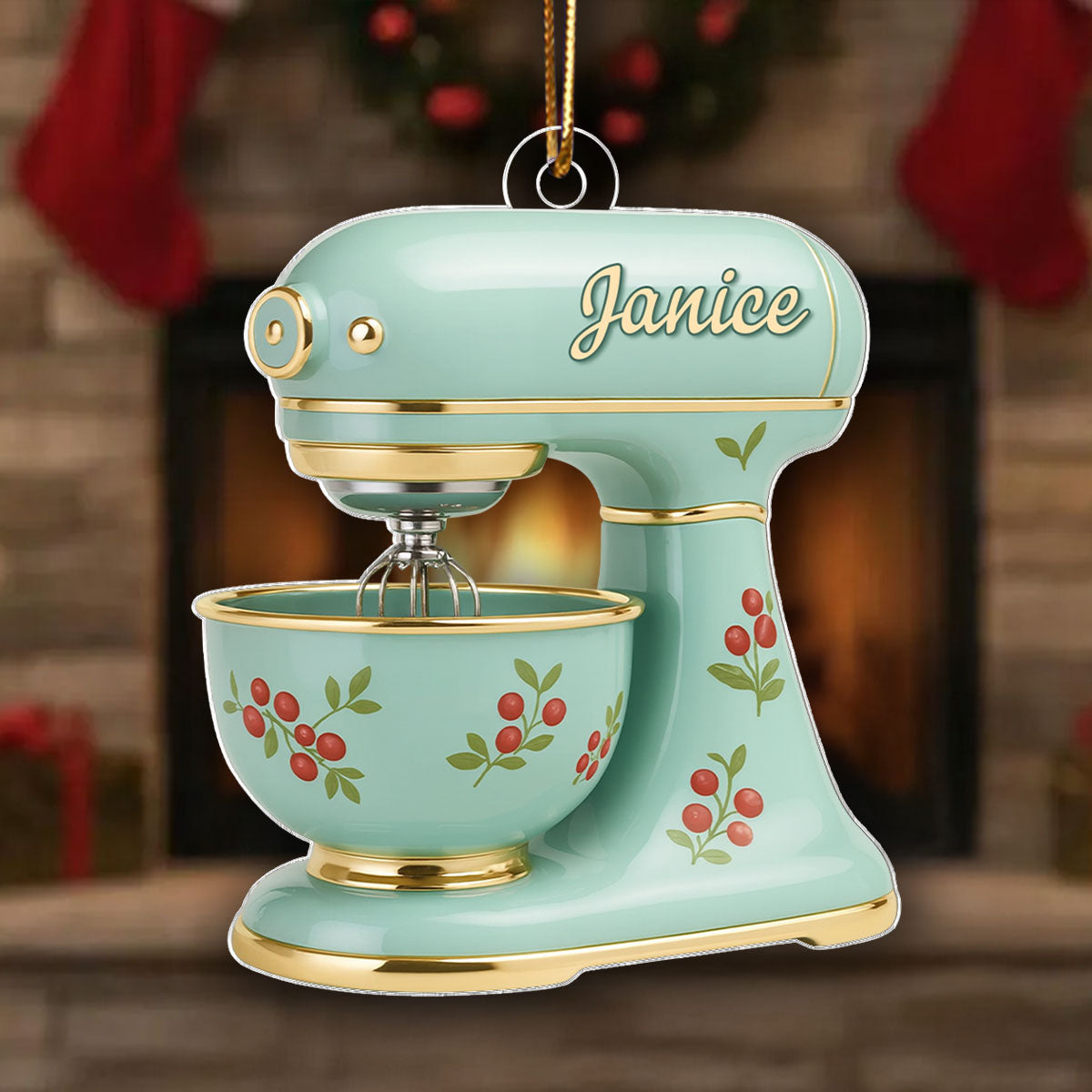 Baking With Love in Every Bowl – Personalized Acrylic Ornament – Sweet Gift for Home Bakers, Mom, Wife