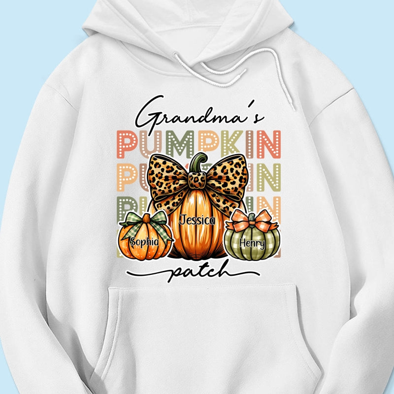 Grandma's Pumpkin Patch Retro Style Personalized Shirt