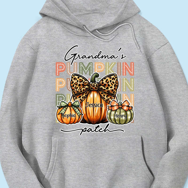 Grandma's Pumpkin Patch Retro Style Personalized Shirt