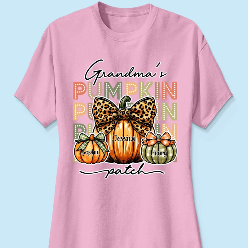 Grandma's Pumpkin Patch Retro Style Personalized Shirt