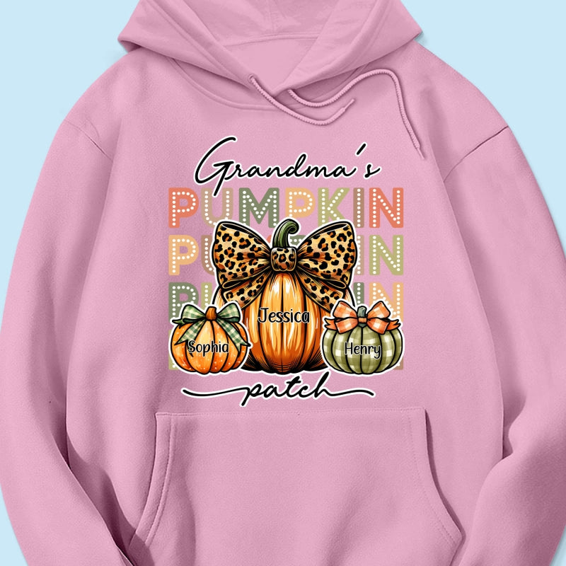Grandma's Pumpkin Patch Retro Style Personalized Shirt