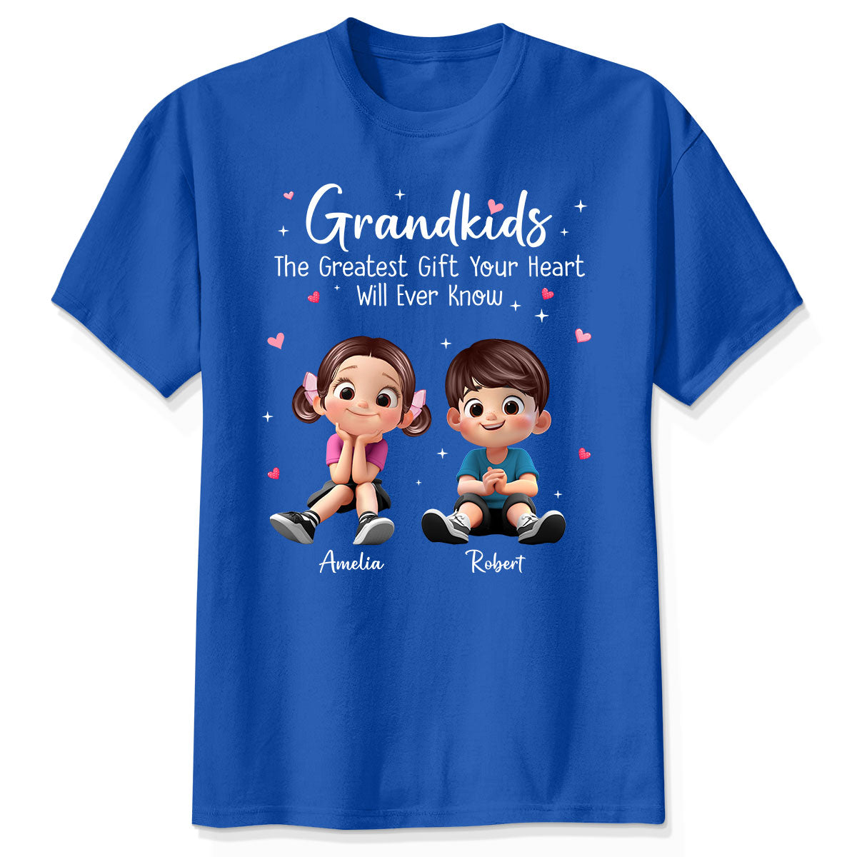 The Greatest Gift You Ever Know Cute Cartoon Kids - Personalized Shirt - Gift For Grandma