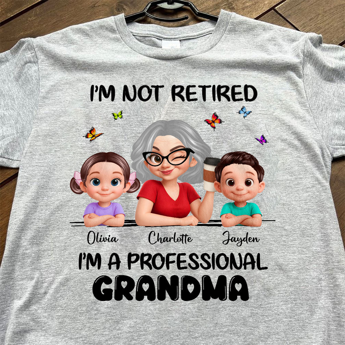Happy Retired Professional Grandma - Personalized Shirt - Funny Retirement Gift, Gift For Grandma, Mom
