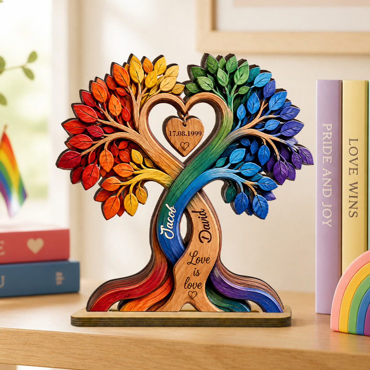 Forever Love Keepsake - Personalized 2-Layered Wooden Plaque - Anniversary Gift for Him, for Her