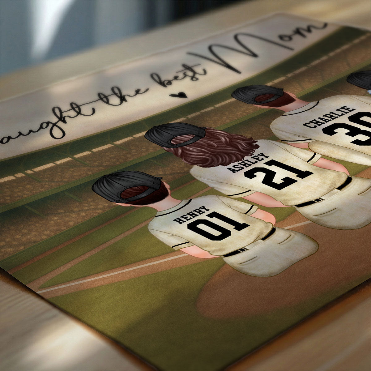 Retro Vintage Baseball Family We Caught The Best Mom - Personalized Poster - Mother's Day Gift For Mom