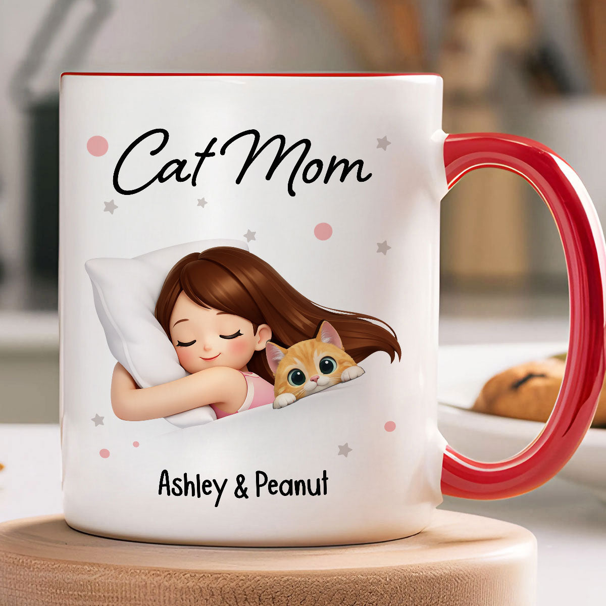 Cat Mom - Personalized Mug - Mother's Day Gift for Wife, Girlfriend, Daughter, Sister