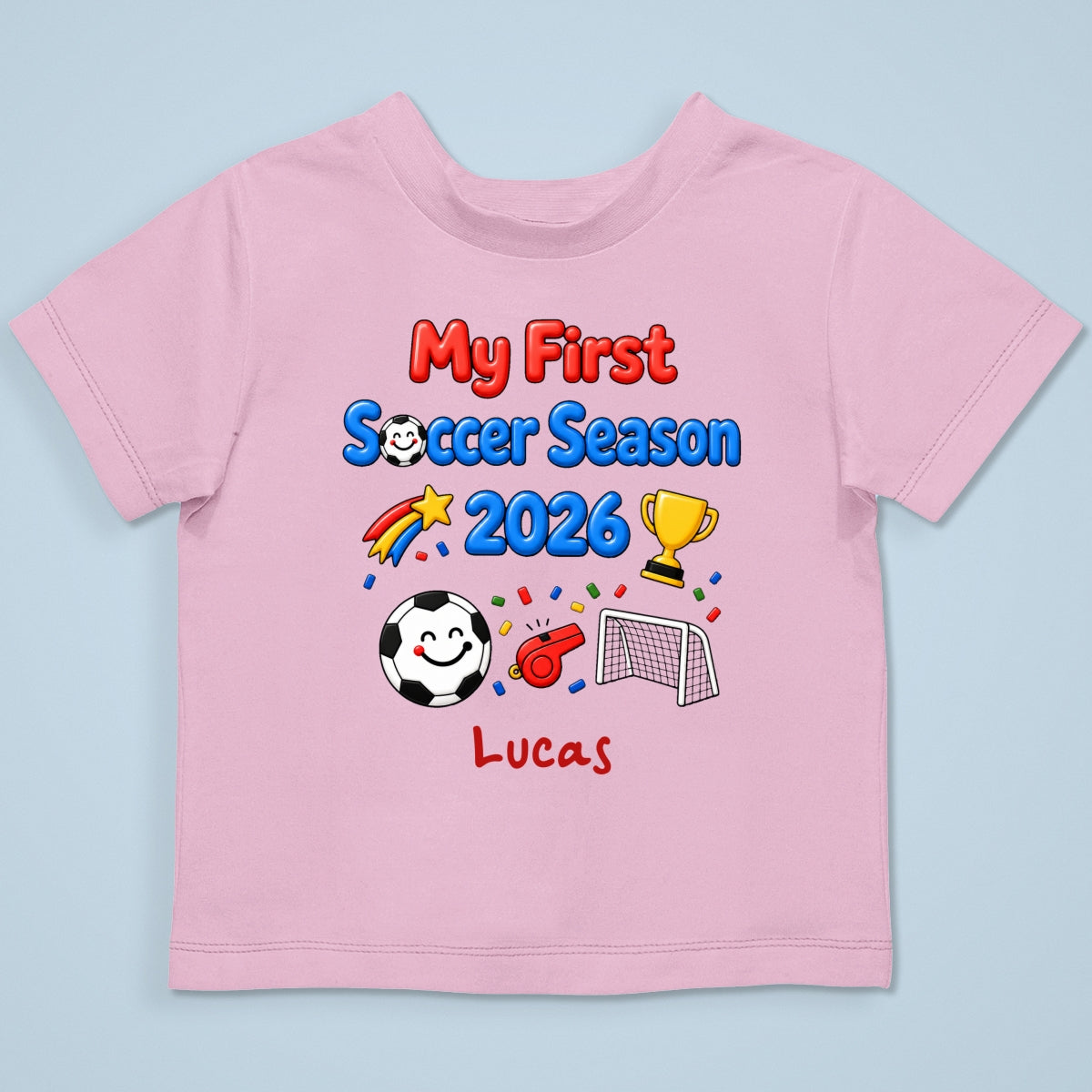 My First Soccer Season 2026 Baby Custom Name - Personalized Baby Apparel - 2026 Soccer World Champion Keepsake For Baby
