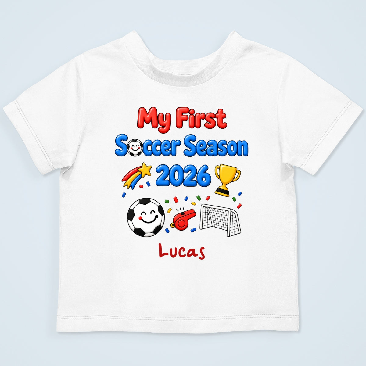 My First Soccer Season 2026 Baby Custom Name - Personalized Baby Apparel - 2026 Soccer World Champion Keepsake For Baby