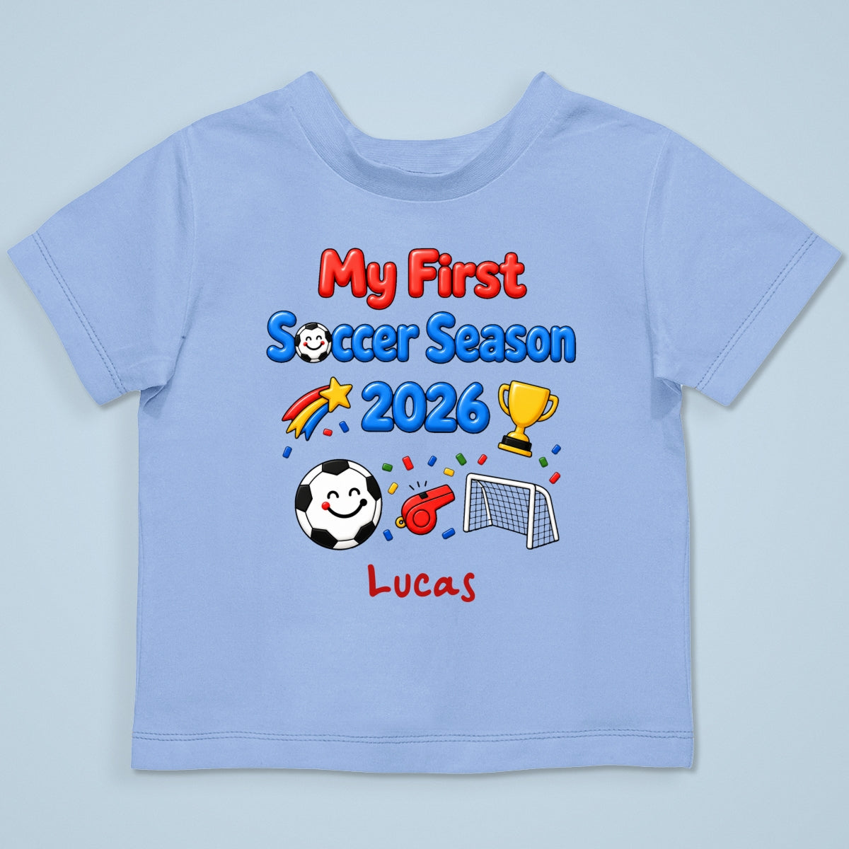 My First Soccer Season 2026 Baby Custom Name - Personalized Baby Apparel - 2026 Soccer World Champion Keepsake For Baby