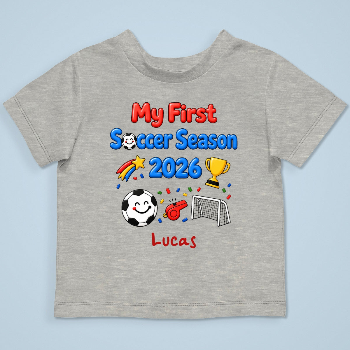 My First Soccer Season 2026 Baby Custom Name - Personalized Baby Apparel - 2026 Soccer World Champion Keepsake For Baby