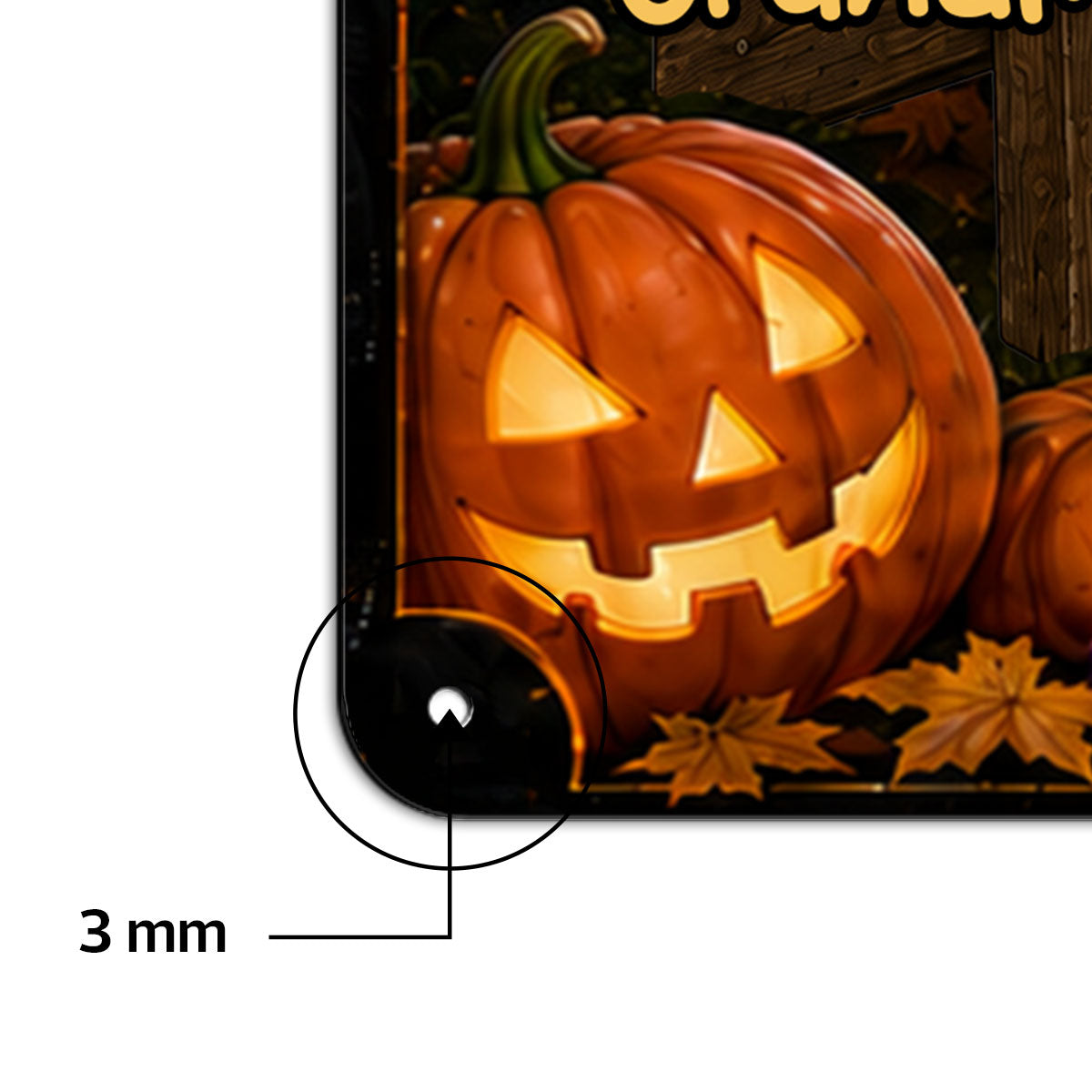 Whimsical Grandma & Grandpa's Haunted House With Grandkids - Personalized Metal Sign - Halloween Decoration For Grandparents