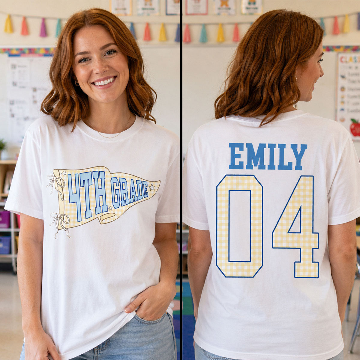 Teacher Team Grade Level - Personalized Double-Sided Shirt - Back To School Gift For Teacher