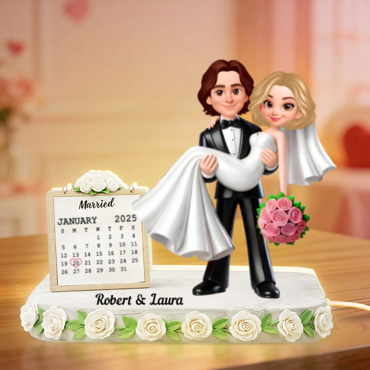 Wedding Anniversary - Personalized Light Box - Gift for Couple