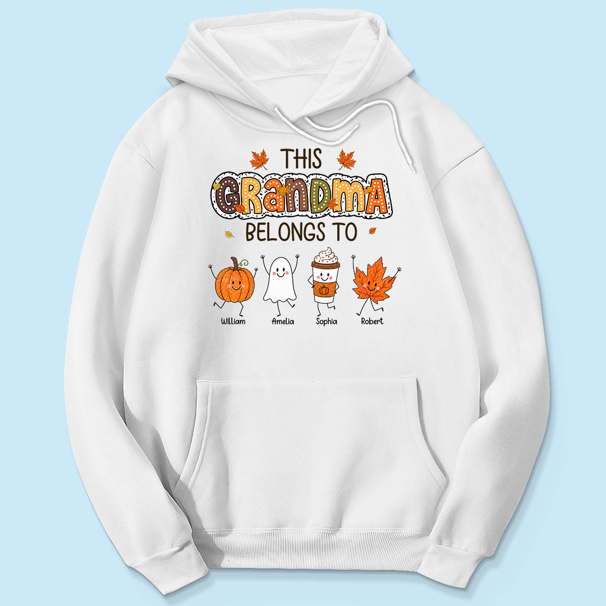 Fall Season Funny Kids This Grandma Belongs To - Personalized Shirt - Gift For Grandmas, Moms