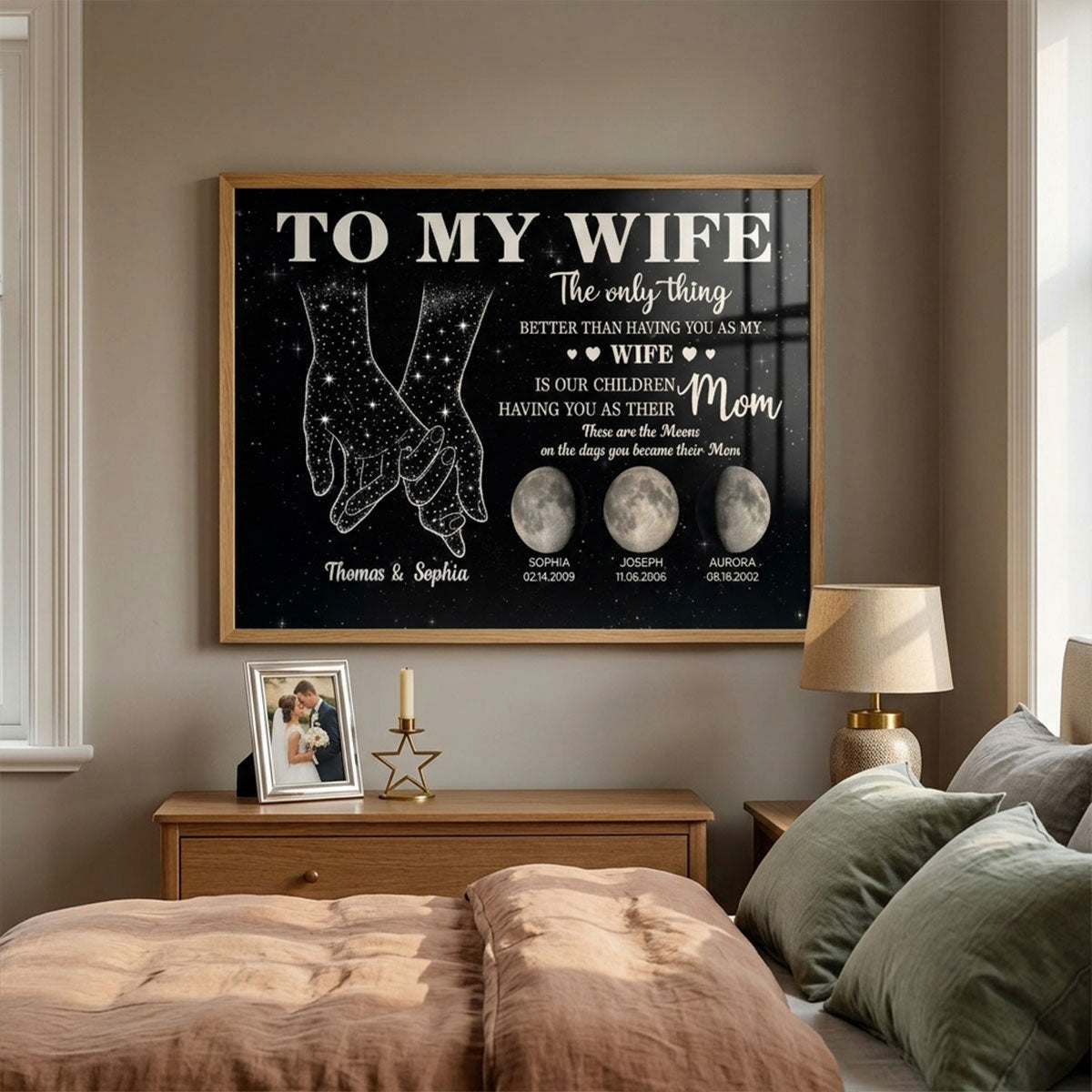 To My Wife The Only Thing Better Custom Kids Birth Moon Phase - Personalized Poster - Mother's Day Gift For Wife