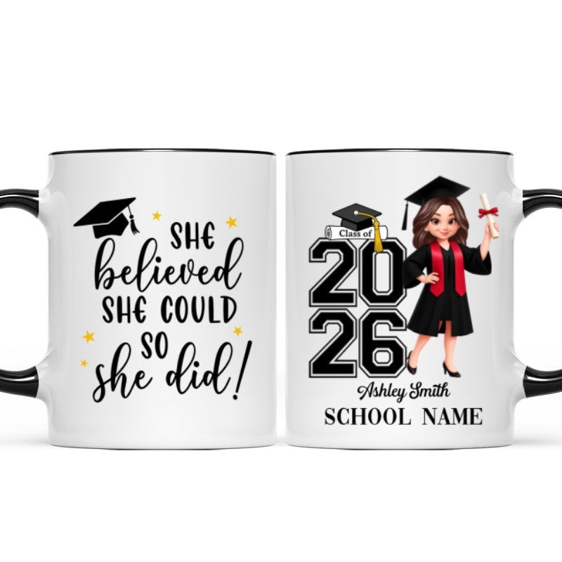 Class Of 2026 2027 Keepsake - Personalized Mug - Graduation Gift For Graduates, Daughter