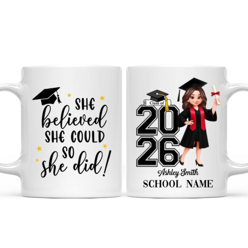 Class Of 2026 2027 Keepsake - Personalized Mug - Graduation Gift For Graduates, Daughter