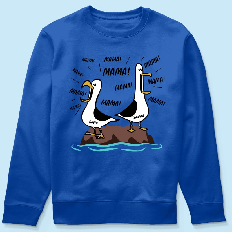 Möwen-Mama Mama! Mama! Mama! - Personalisiertes Shirt - Lustiges Muttertagsgeschenk für Mutter