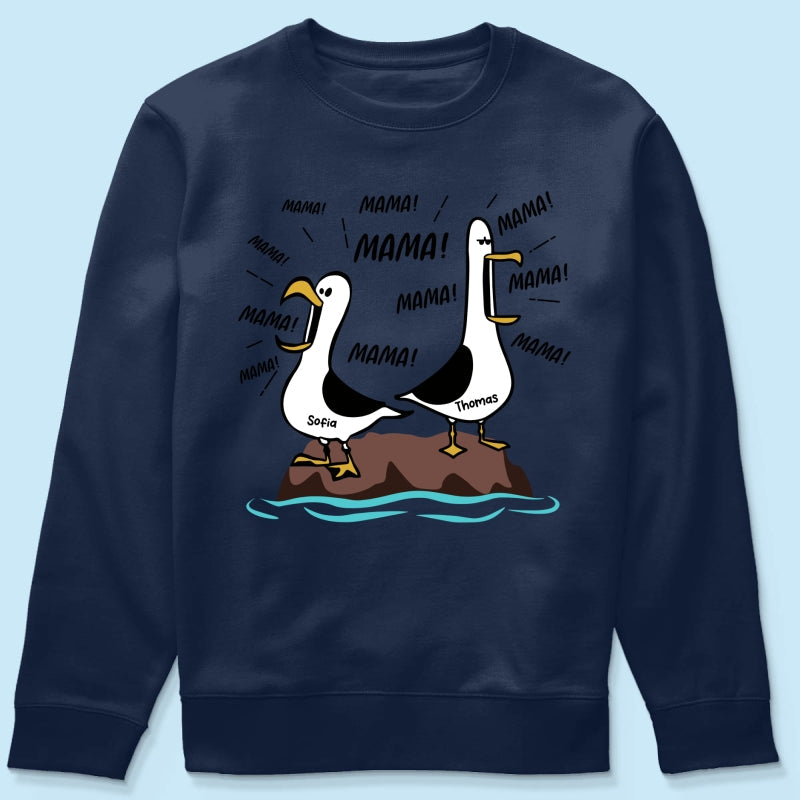 Möwen-Mama Mama! Mama! Mama! - Personalisiertes Shirt - Lustiges Muttertagsgeschenk für Mutter