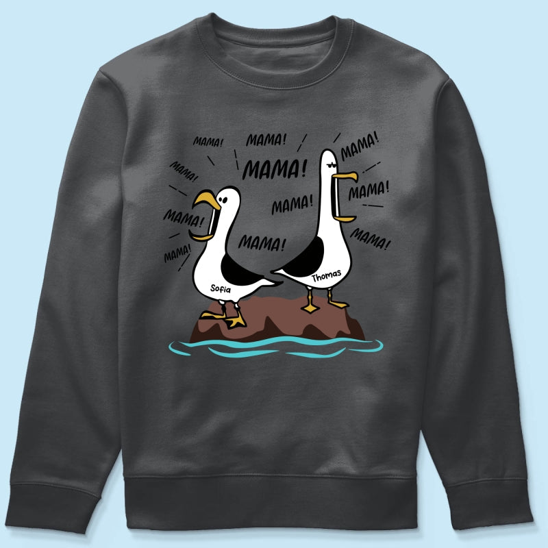 Möwen-Mama Mama! Mama! Mama! - Personalisiertes Shirt - Lustiges Muttertagsgeschenk für Mutter