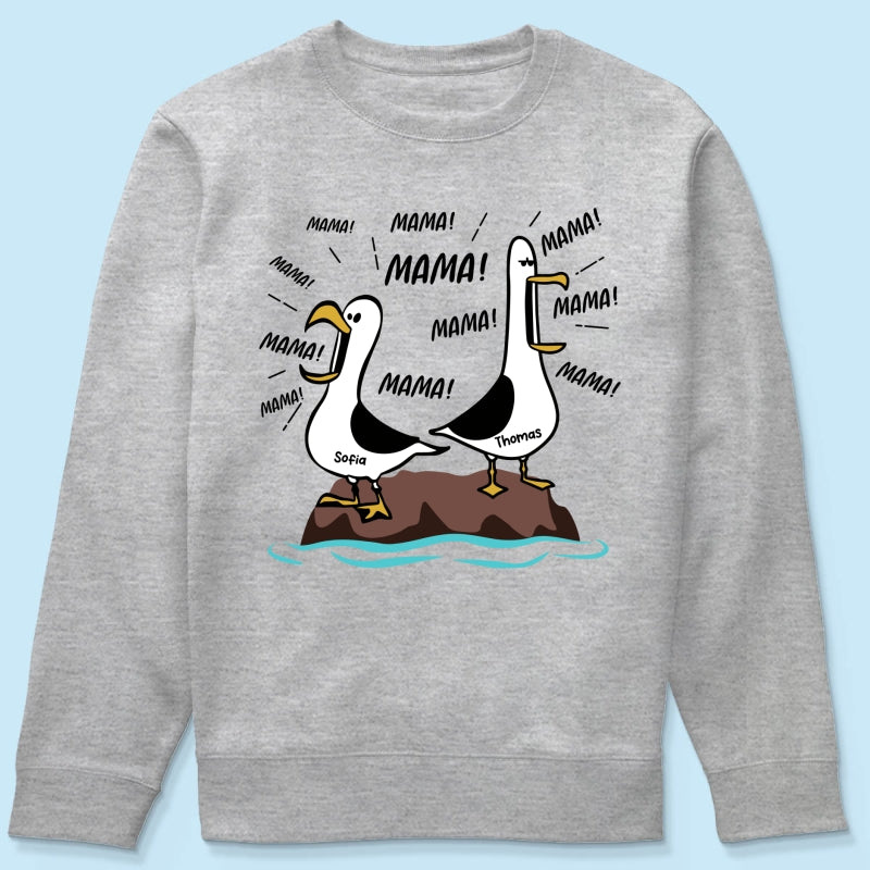Möwen-Mama Mama! Mama! Mama! - Personalisiertes Shirt - Lustiges Muttertagsgeschenk für Mutter