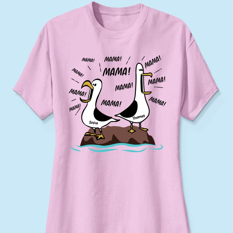 Möwen-Mama Mama! Mama! Mama! - Personalisiertes Shirt - Lustiges Muttertagsgeschenk für Mutter