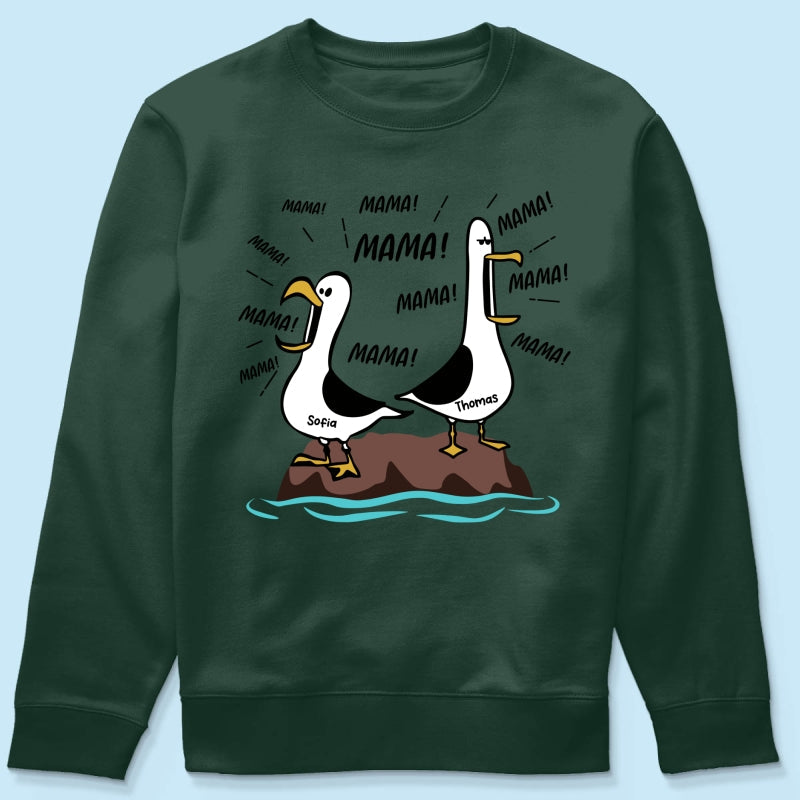 Möwen-Mama Mama! Mama! Mama! - Personalisiertes Shirt - Lustiges Muttertagsgeschenk für Mutter