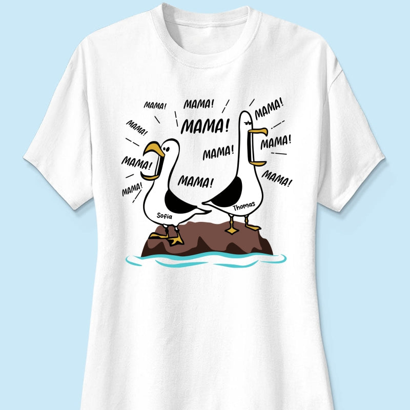 Möwen-Mama Mama! Mama! Mama! - Personalisiertes Shirt - Lustiges Muttertagsgeschenk für Mutter