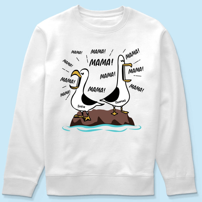 Möwen-Mama Mama! Mama! Mama! - Personalisiertes Shirt - Lustiges Muttertagsgeschenk für Mutter