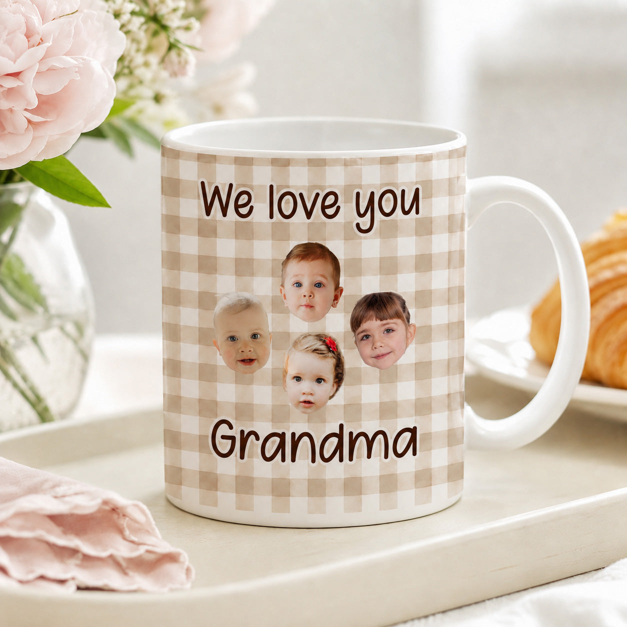 Custom Baby Face - Personalized Mug - First Time Grandparents Gift