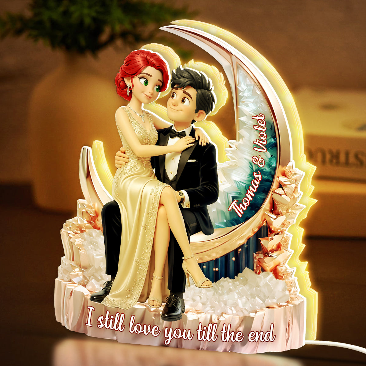 I Still Love You Till The End Romantic Couple - Personalized Light Box - Anniversary, Valentine's Day Gift, Gift For Him, Gift For Her