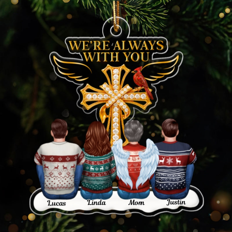Always With You Family 3D Crystal Effect - Personalized Acrylic Ornament