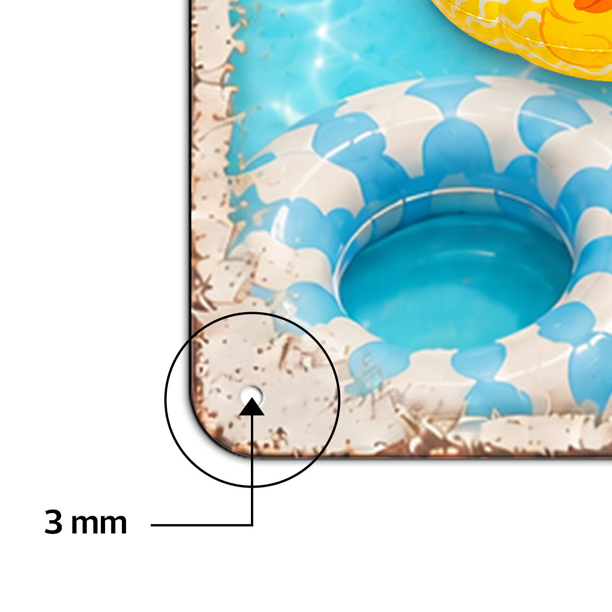 Pastel Life Is Better At Pool - Personalized Metal Sign - Gift For Grandparents, Summer Outdoor Pool, Porch, Patio, Bar Decoration