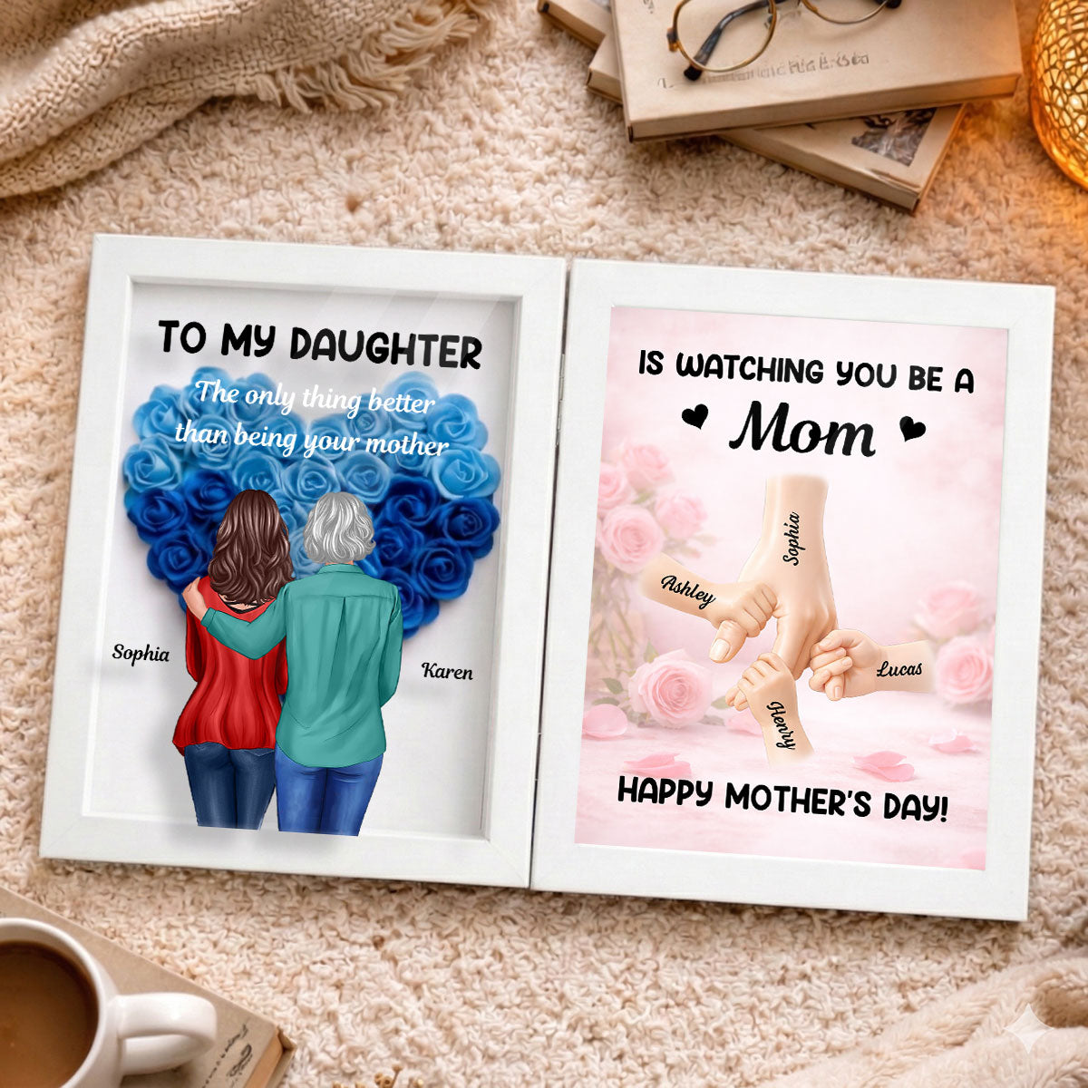 The Only Thing Better Than Being Your Mother - Personalized Flower Shadow Box - Gift For Daughter, Mom