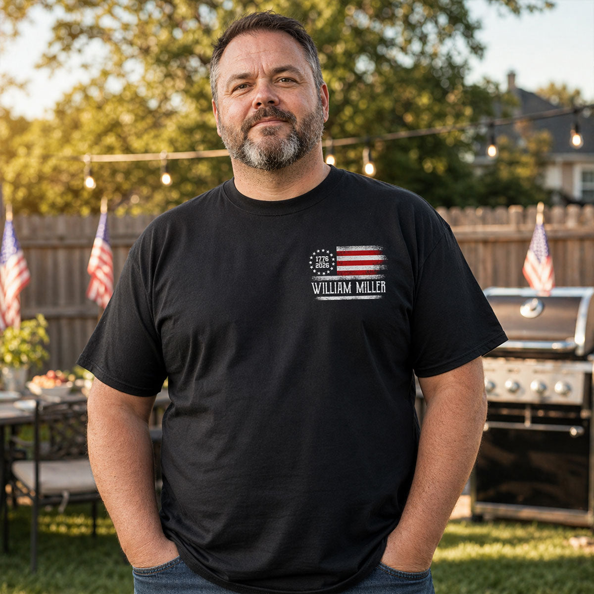 We The People Custom Name - Personalized Shirt - United States 250th Anniversary USA Patriotic