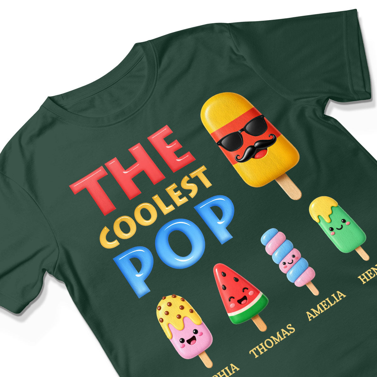 The Coolest Dad Grandpa Funny - Personalized Shirt - Heartfelt Gift For Dad, Grandpa, Husband