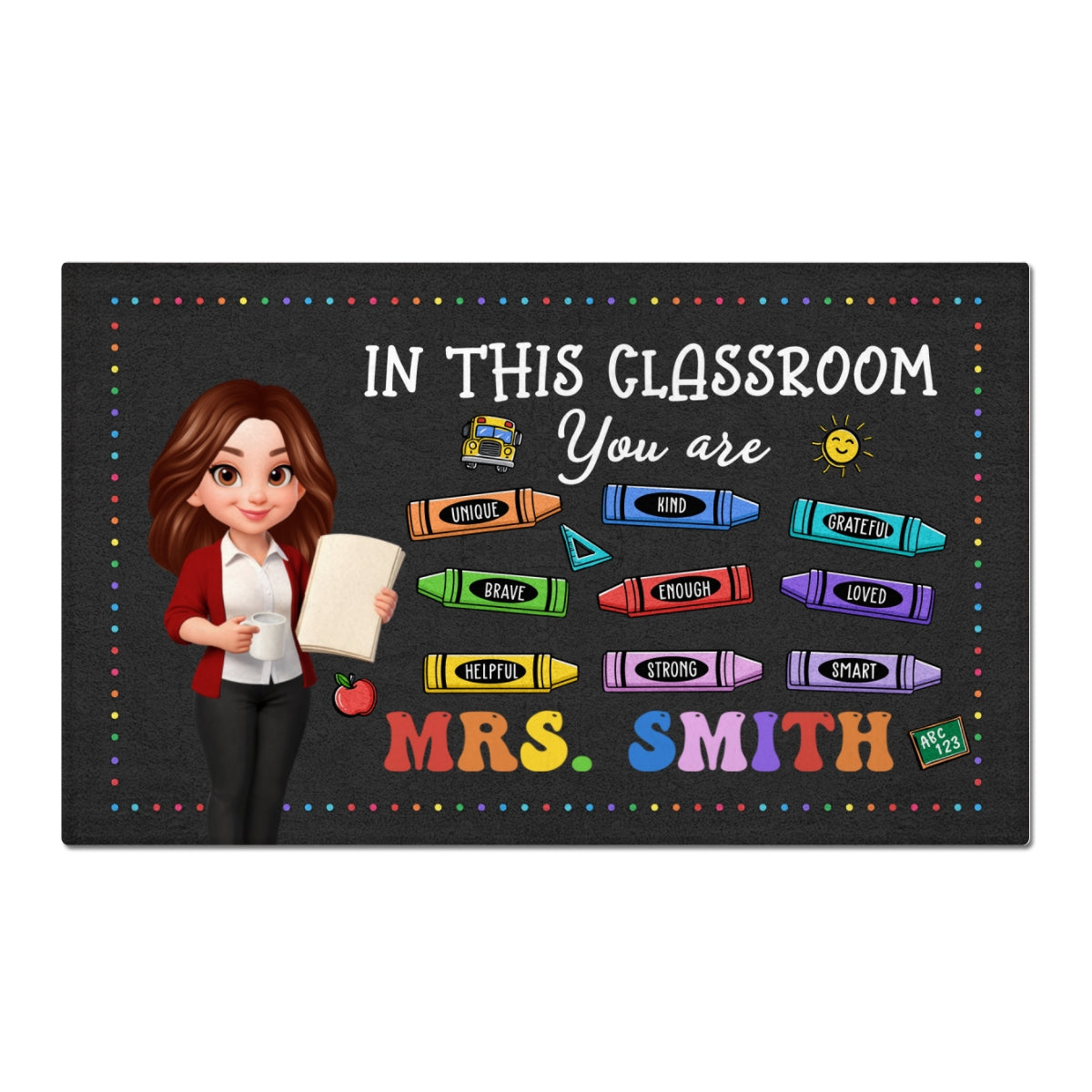 In This Classroom You Are - Personalized Doormat - Back To School Gift, Gift For Teacher