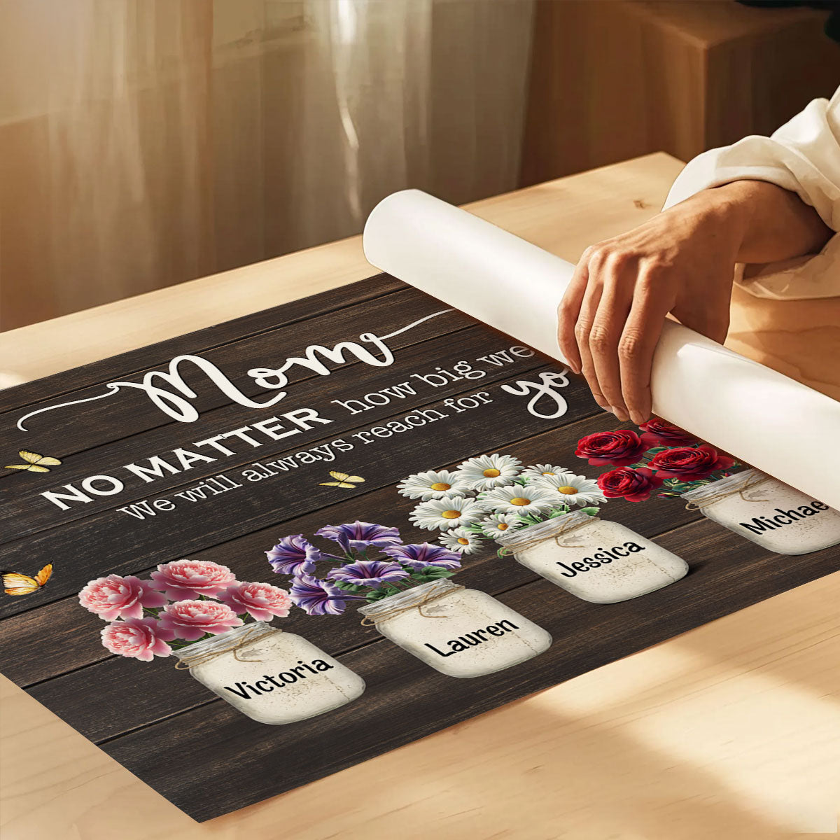 Mom We Will Always Reach For You - Personalized Poster - Heartfelt Mother's Day Gift for Mom