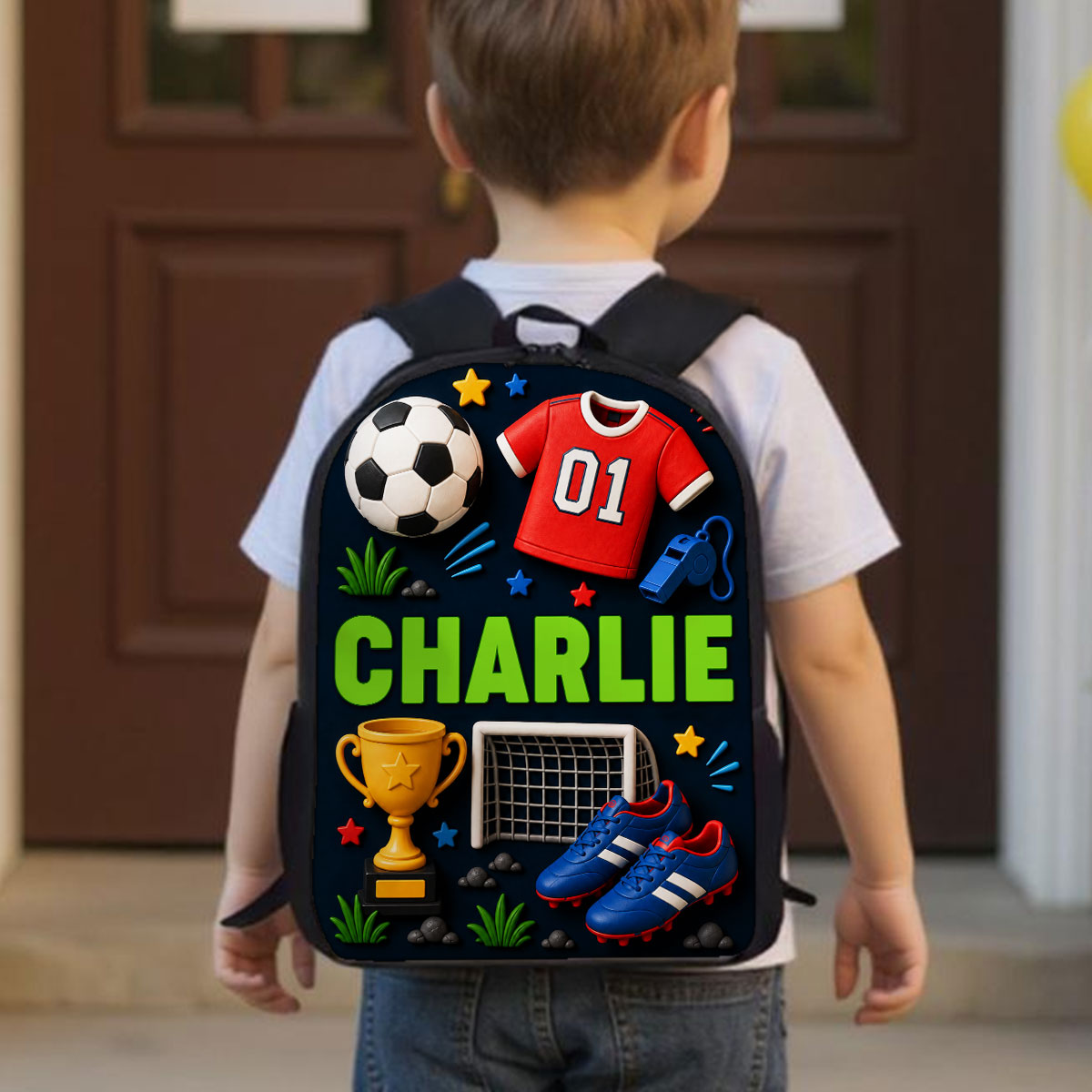 Magical Sports Soccer Baseball For Kids - Personalized Backpack - Back to School Gift for Kids, Boys, Girls